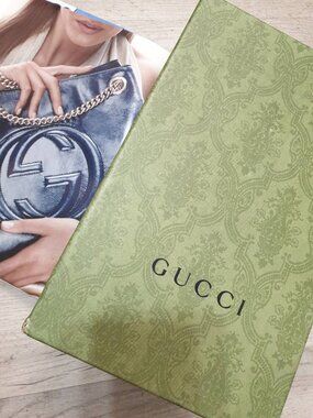 Gucci Green Shoe Bag Luxury Box Storage Fashion Gift Wrap Party Supply